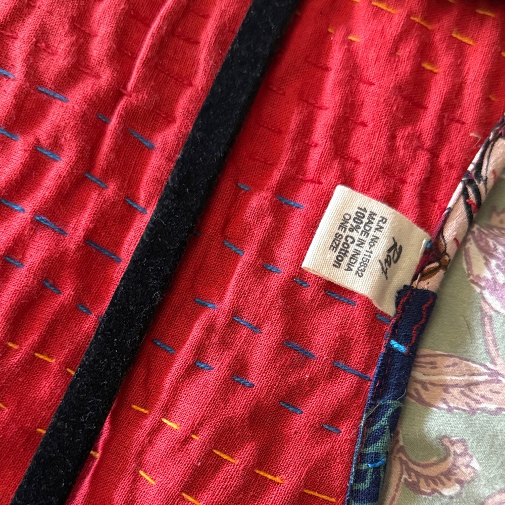 Colorful Patchwork Kimono Kantha Jacket Duster - image 3